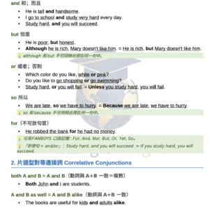 連接詞全解析